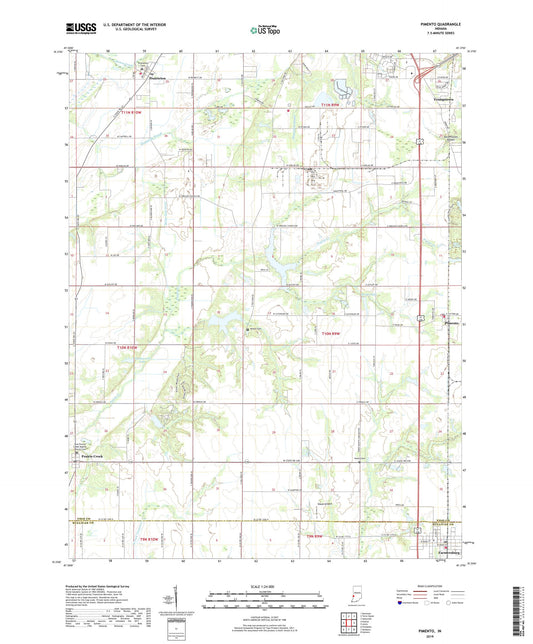 Pimento Indiana US Topo Map Image