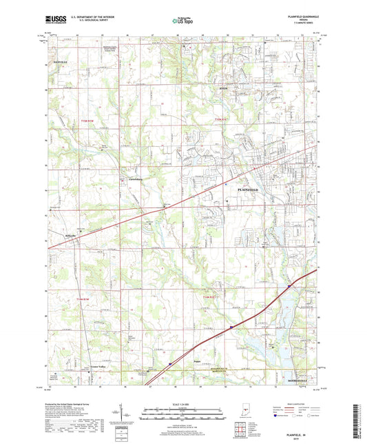 Plainfield Indiana US Topo Map Image