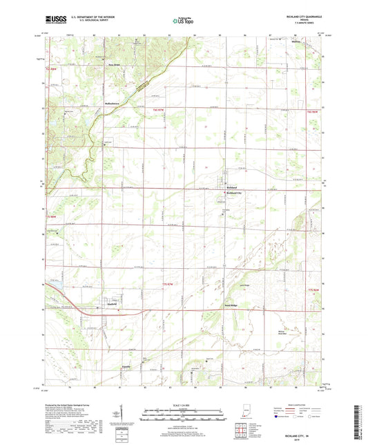 Richland City Indiana US Topo Map Image