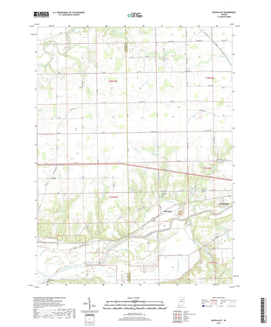 Richvalley Indiana US Topo Map Image