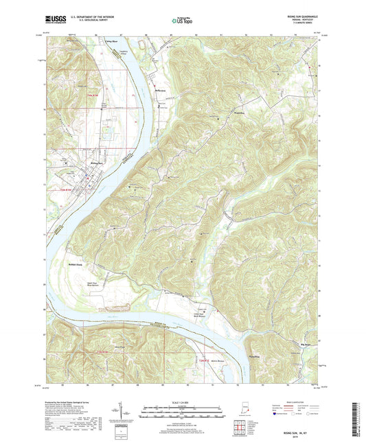 Rising Sun Indiana US Topo Map Image