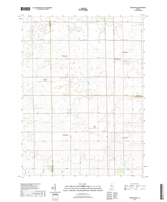 Round Grove Indiana US Topo Map Image
