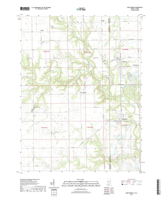 Saint Bernice Indiana US Topo Map Image