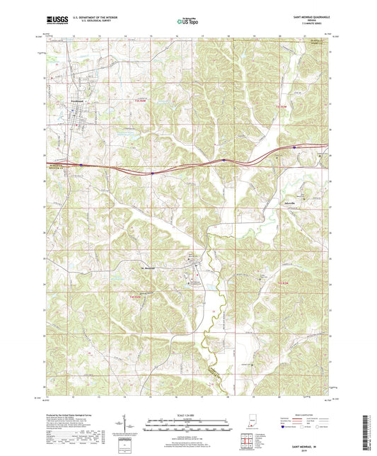 Saint Meinrad Indiana US Topo Map Image