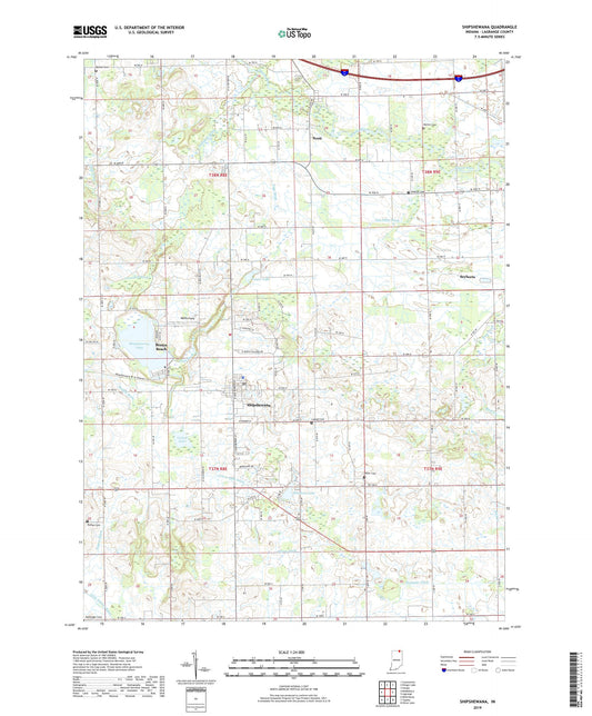 Shipshewana Indiana US Topo Map Image