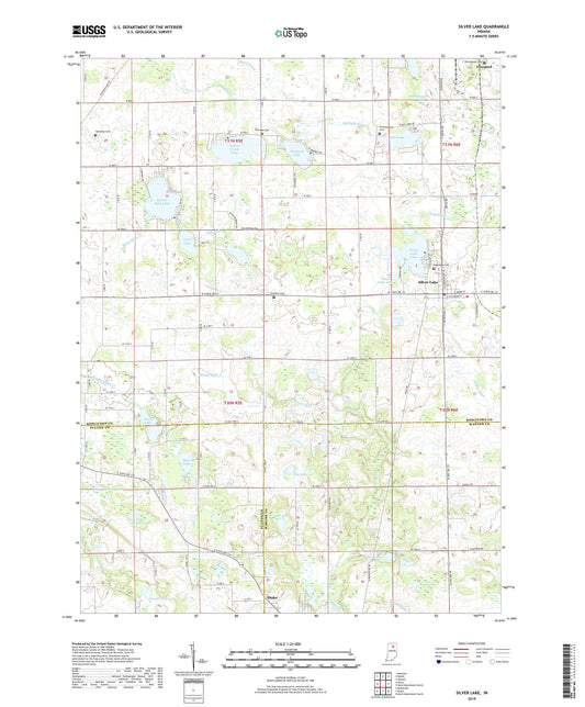 Silver Lake Indiana US Topo Map Image