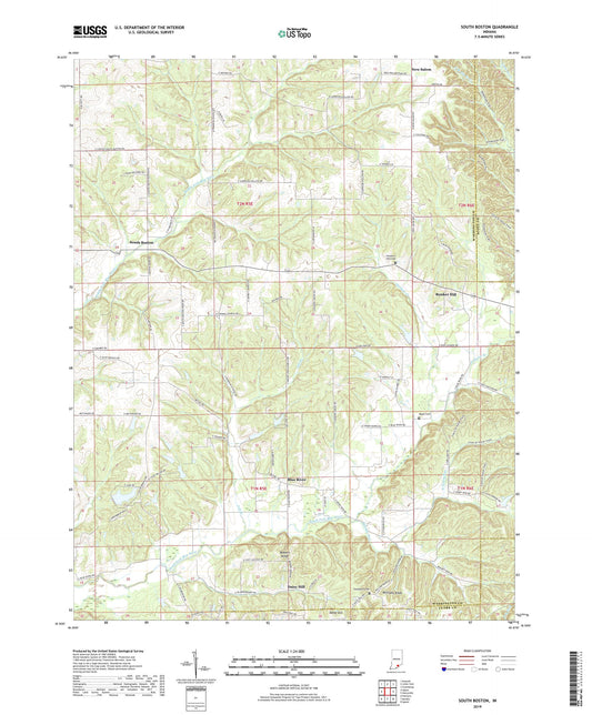 South Boston Indiana US Topo Map Image