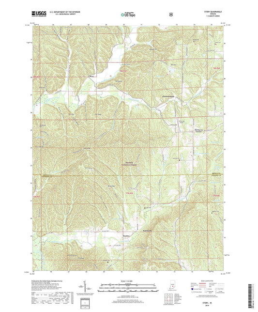 Story Indiana US Topo Map Image