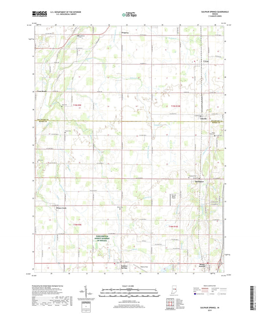 Sulphur Springs Indiana US Topo Map Image