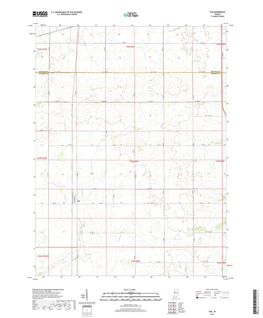Tab Indiana US Topo Map Image