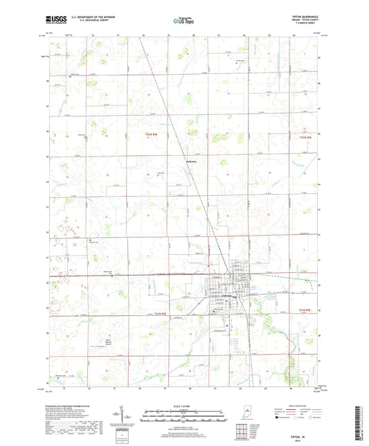 Tipton Indiana US Topo Map Image