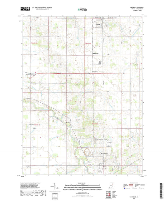 Uniondale Indiana US Topo Map Image