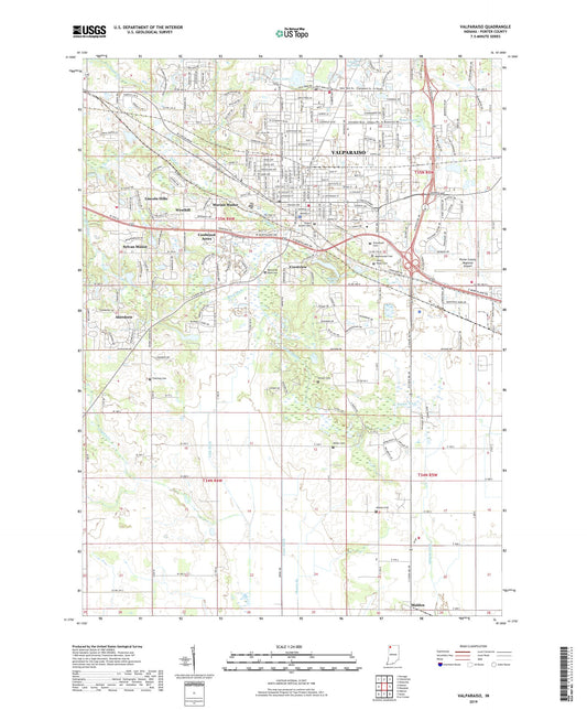Valparaiso Indiana US Topo Map Image
