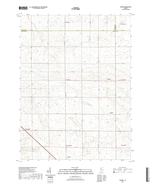 Wadena Indiana US Topo Map Image