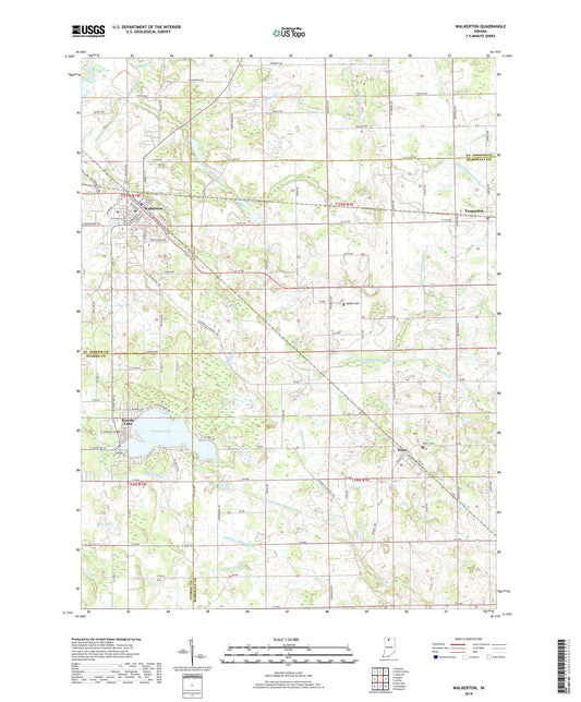 Walkerton Indiana US Topo Map Image