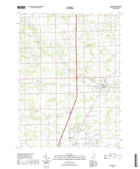 Waterloo Indiana US Topo Map Image