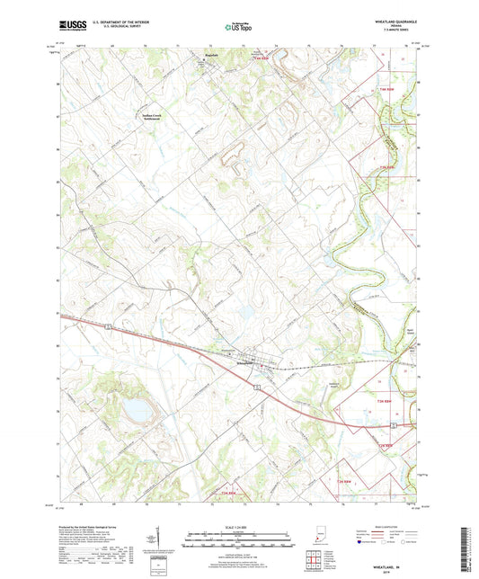 Wheatland Indiana US Topo Map Image