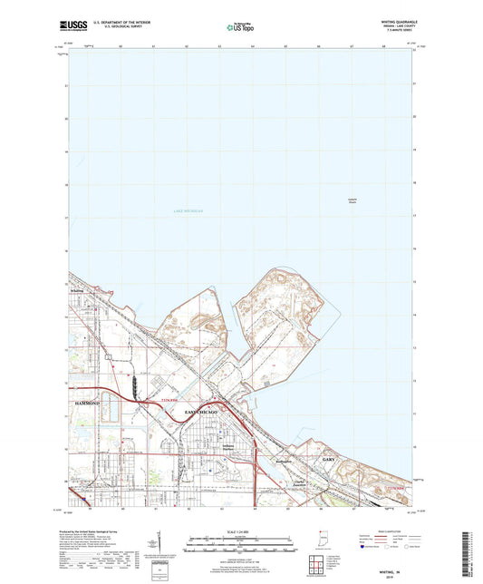 Whiting Indiana US Topo Map Image