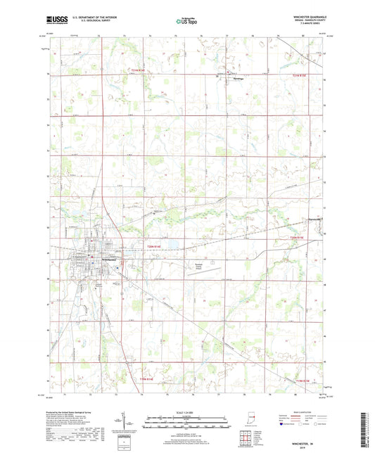 Winchester Indiana US Topo Map Image