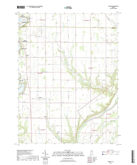 Yeoman Indiana US Topo Map Image