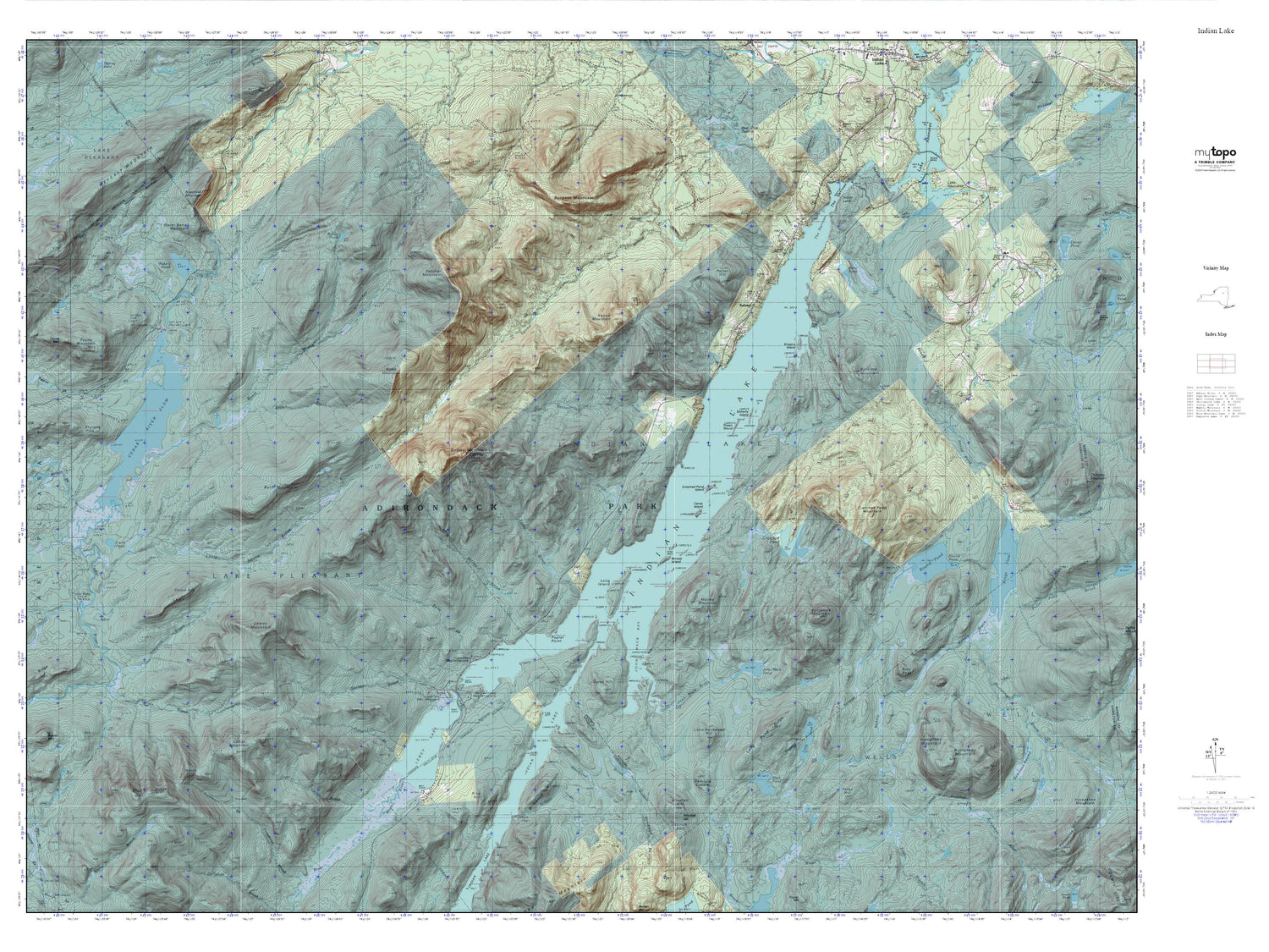 Indian Lake MyTopo Explorer Series Map Image