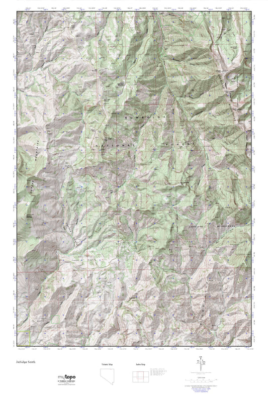 Jarbidge South MyTopo Explorer Series Map Image