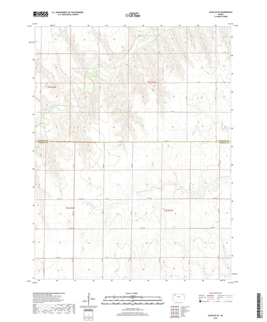 Achilles SE Kansas US Topo Map Image