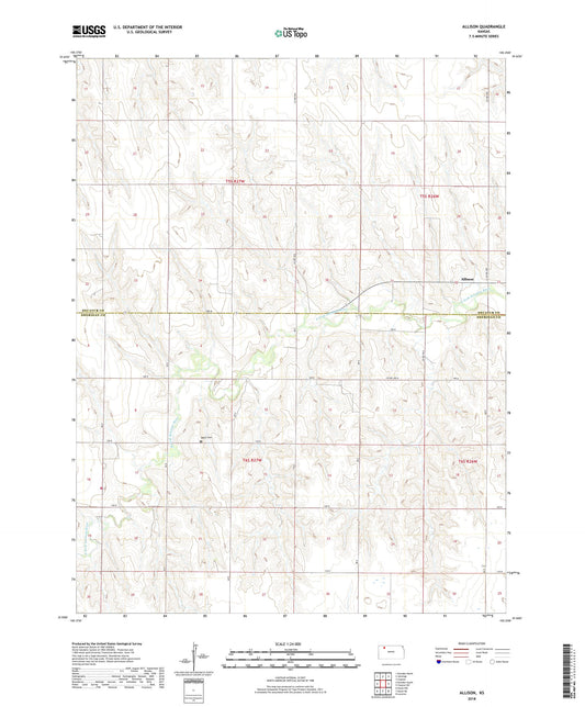 Allison Kansas US Topo Map Image