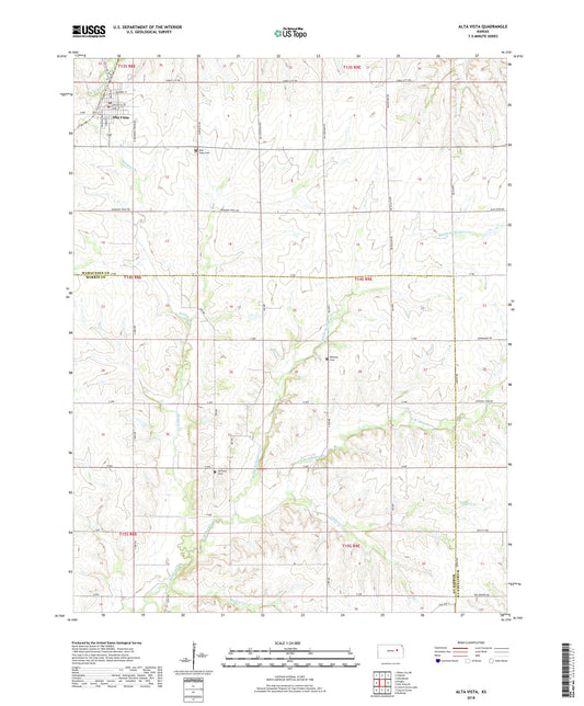 Alta Vista Kansas US Topo Map Image