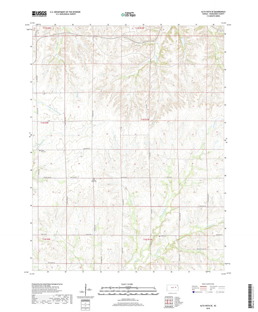 Alta Vista SE Kansas US Topo Map Image