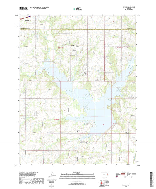Antioch Kansas US Topo Map Image