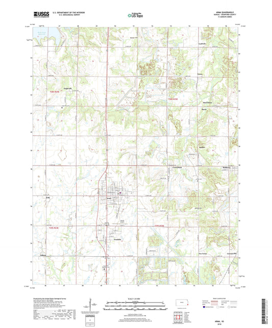 Arma Kansas US Topo Map Image