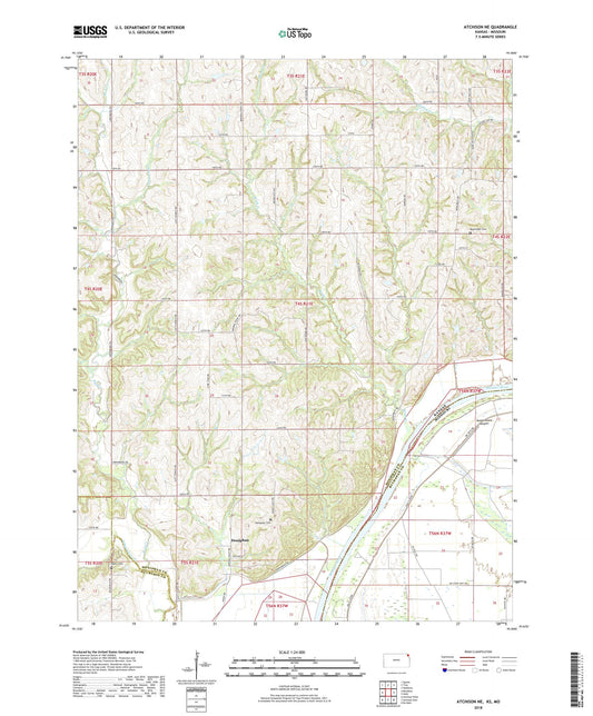 Atchison NE Kansas US Topo Map Image