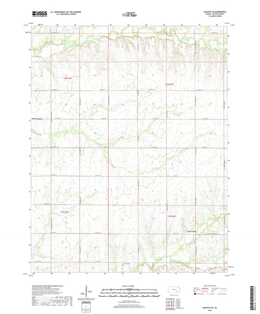 Augusta SE Kansas US Topo Map Image