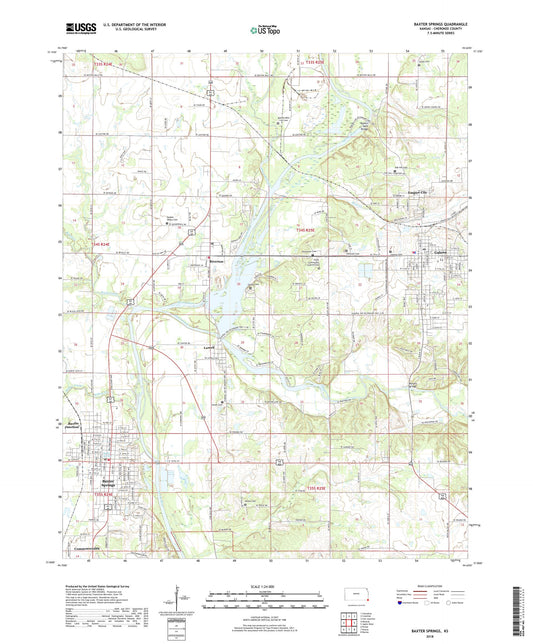 Baxter Springs Kansas US Topo Map Image
