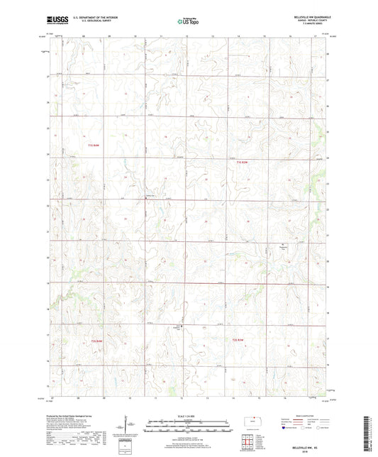 Belleville NW Kansas US Topo Map Image