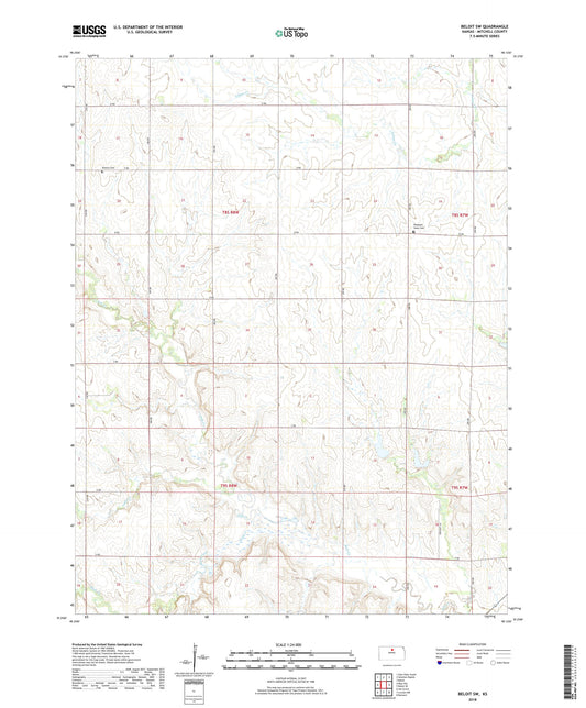 Beloit SW Kansas US Topo Map Image