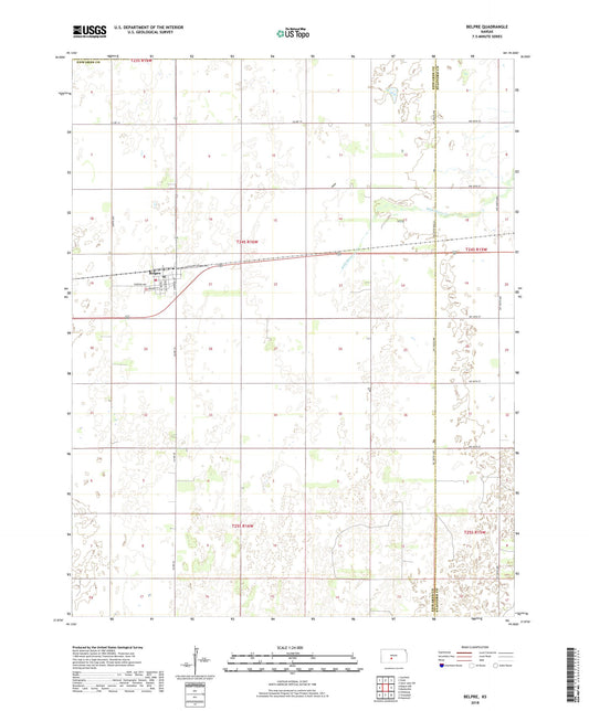 Belpre Kansas US Topo Map Image