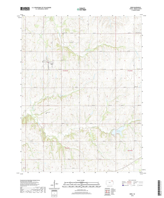 Bern Kansas US Topo Map Image