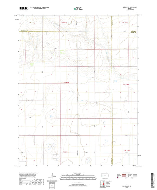 Big Bow NE Kansas US Topo Map Image