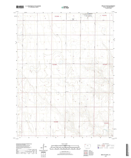 Bird City South Kansas US Topo Map Image