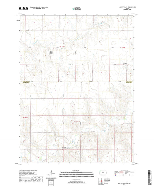 Bird City South SE Kansas US Topo Map Image