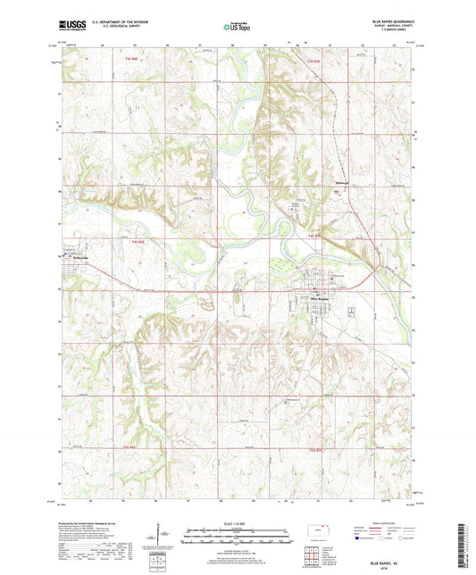 Blue Rapids Kansas US Topo Map Image