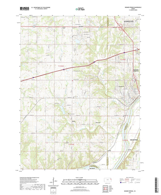 Bonner Springs Kansas US Topo Map Image