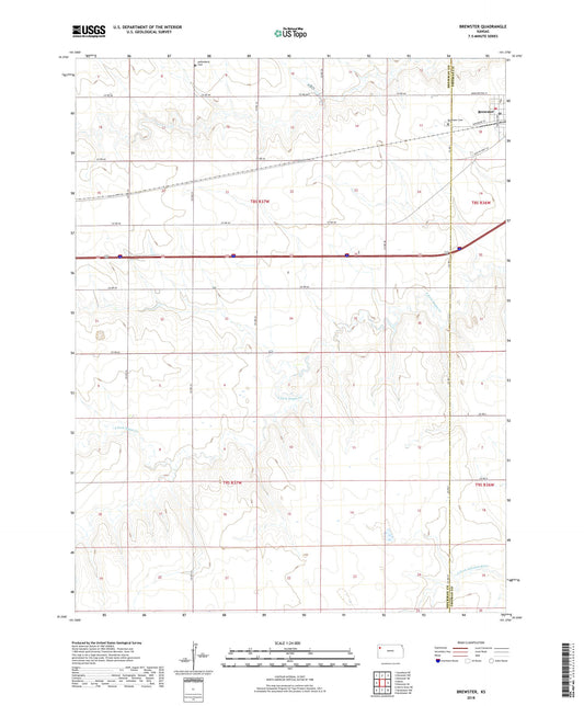 Brewster Kansas US Topo Map Image
