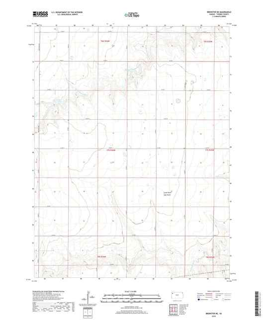 Brewster NE Kansas US Topo Map Image