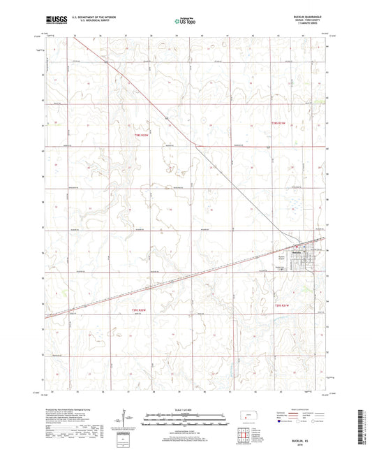 Bucklin Kansas US Topo Map Image