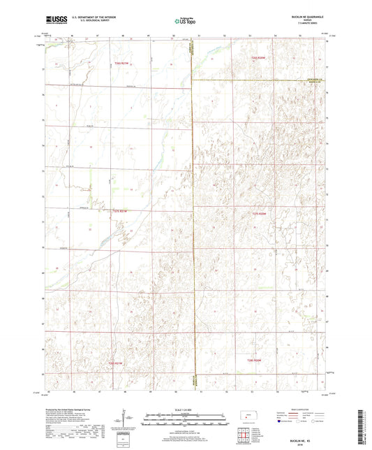 Bucklin NE Kansas US Topo Map Image