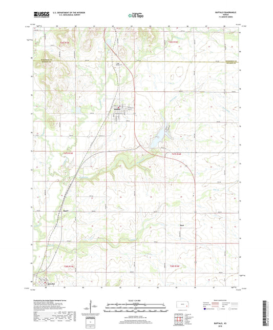 Buffalo Kansas US Topo Map Image