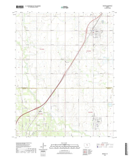Buhler Kansas US Topo Map Image